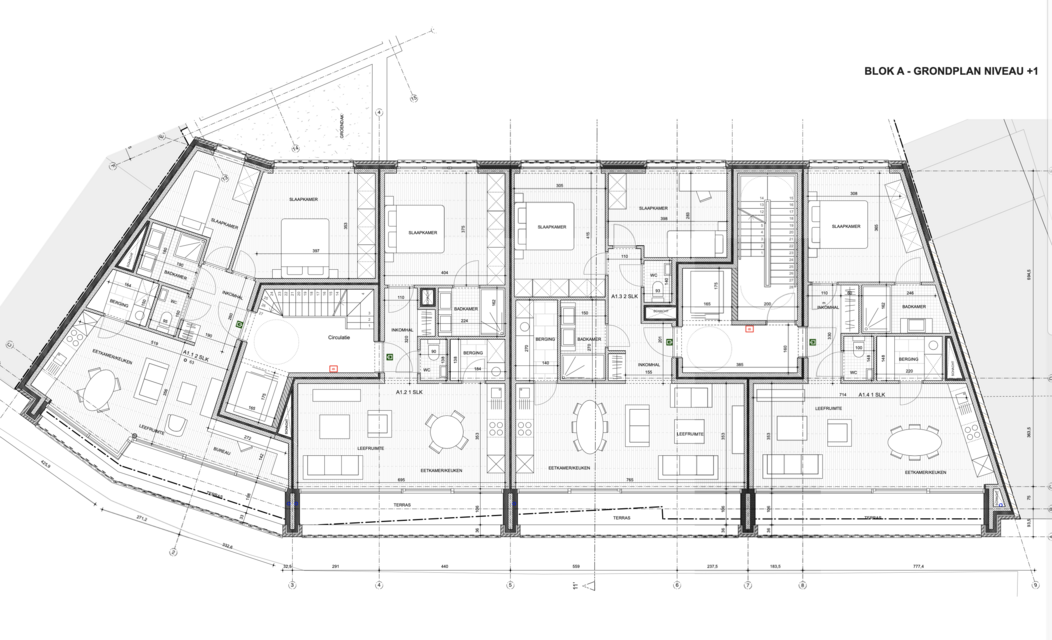 Plan 1ste VD Blok A