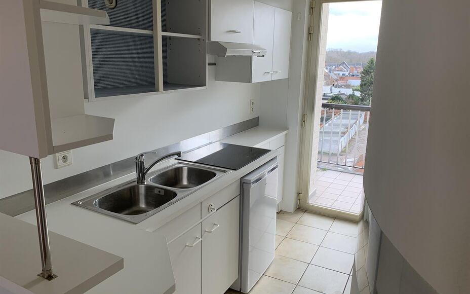 Leemans Real Estate vous propose ce charmant appartement en plein centre d'Alost. Sa situation centrale permet d'accéder facilement aux commerces, écoles, installations sportives et transports en commun. L'appartement comprend un spacieux hall d'entrée