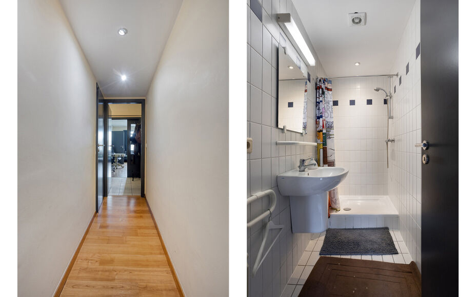 LEEMANS IMMOBILIËN a le plaisir de vous présenter cet appartement idéalement situé dans la commune de Forest, au septième étage d'un immeuble résidentiel.

Avec une surface habitable de 103 m², l'appartement est composé comme suit :
Un hall d'ent