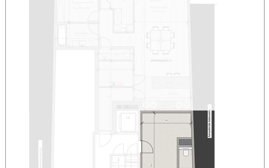 Residentie Accolay is een kleine mede-eigendom met op het gelijkvloers een commerciële ruimte. Deze commerciële ruimte is 41m² groot en kan naar eigen smaak en functie worden ingericht. Gezien de ligging nabij het centrum van Merchtem is dit een uiters