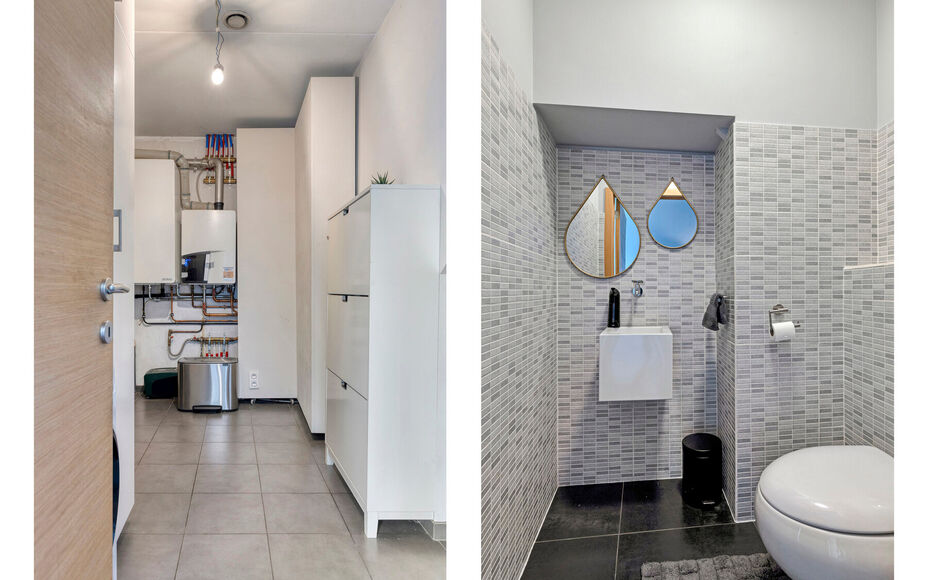 LEEMANS IMMOBILIËN biedt u deze ruime moderne familiewoning aan gelegen in het landelijke Mollem, ideaal gelegen in een rustige doodlopende straat. In de directe nabijheid van treinstation (lijn Brussel-Dendermonde) en bushalte, en op wandelafstand van w