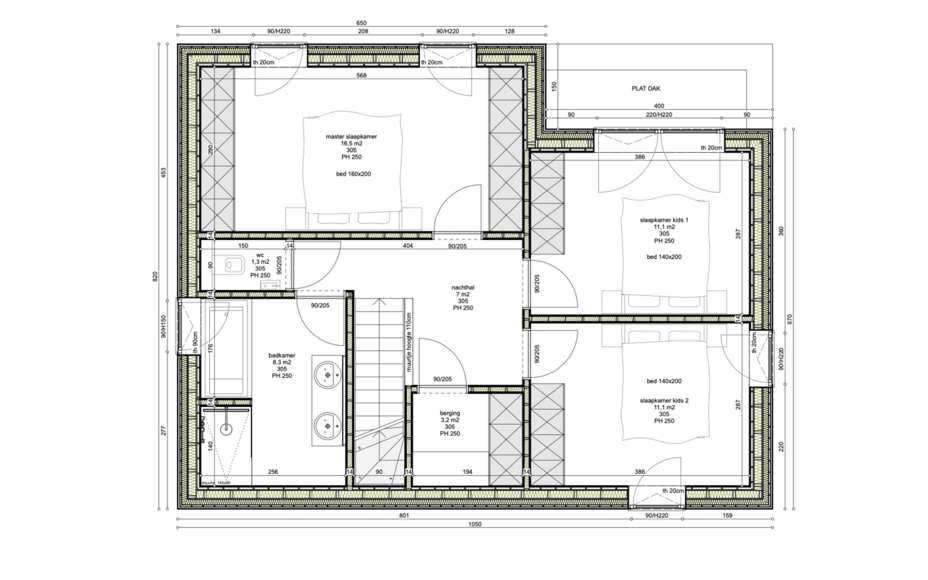 Leemans Real Estate vous propose cette maison neuve située en zone rurale à Asse. Des plans de construction sont déjà en cours pour une villa moderne et élégante d'une surface habitable de +/- 160,20 m².
Largeur façade GV et 1er étage : 10,50m (l