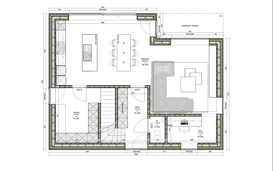 Leemans Real Estate vous propose cette maison neuve située en zone rurale à Asse. Des plans de construction sont déjà en cours pour une villa moderne et élégante d'une surface habitable de +/- 160,20 m².
Largeur façade GV et 1er étage : 10,50m (l